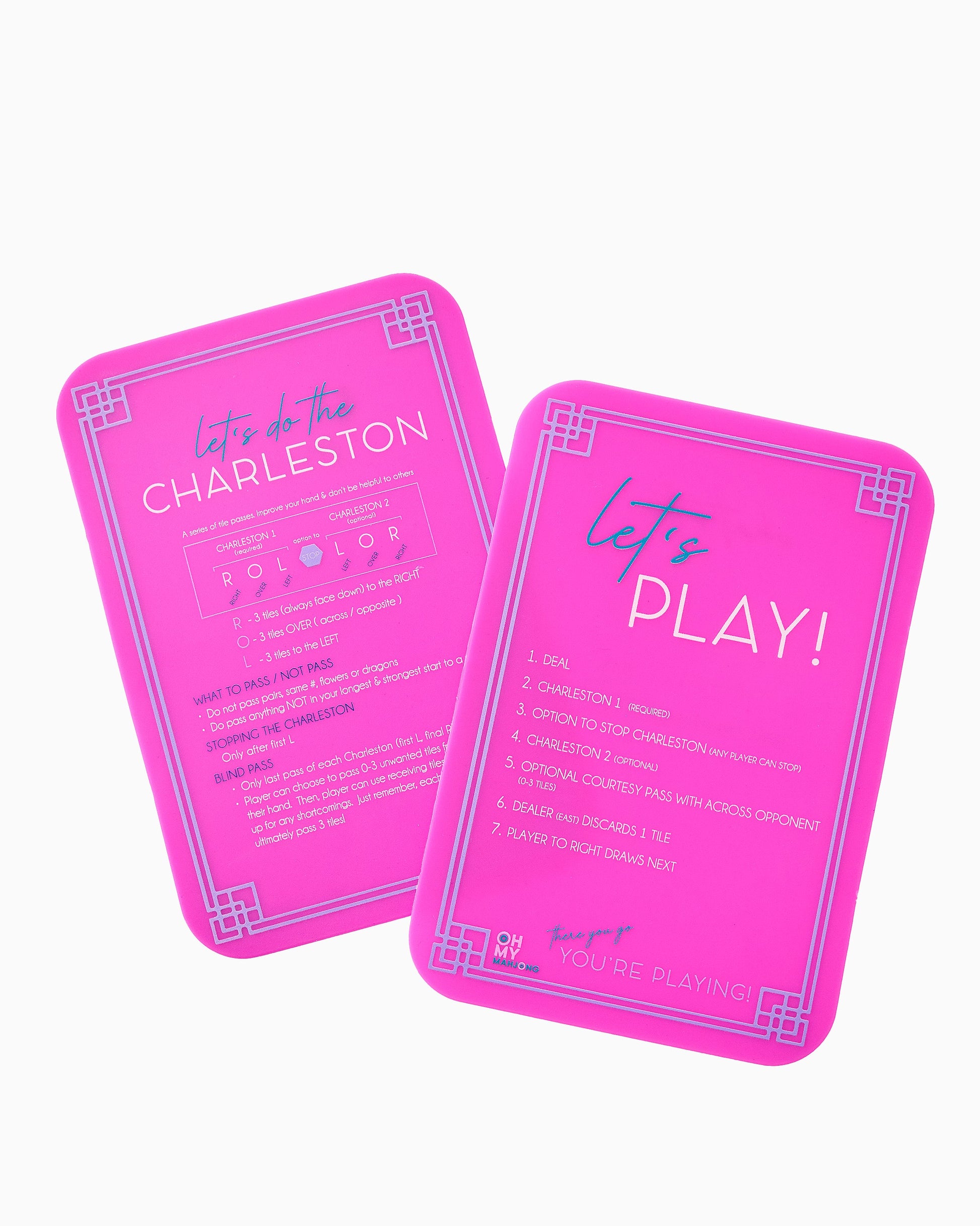 Tile Shufflers s/2 Pink Games - Oh My Mahjong
