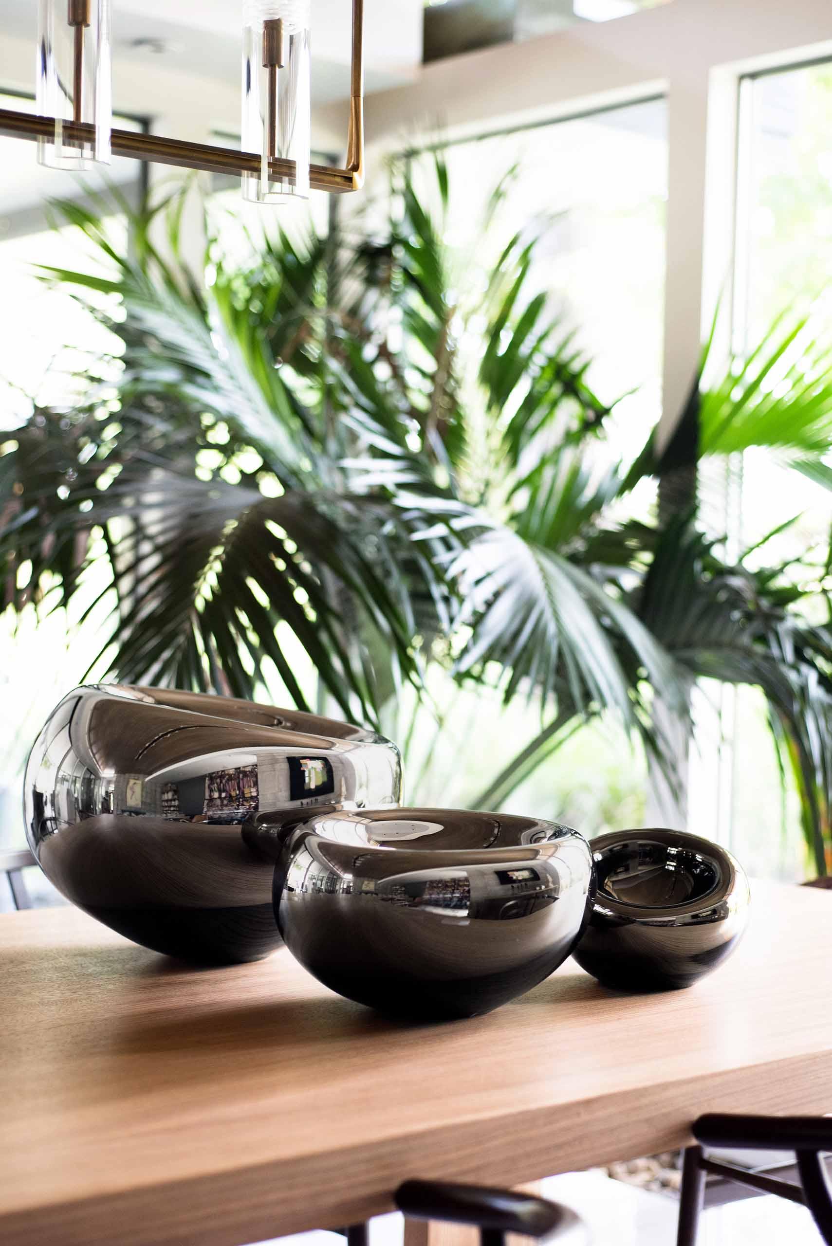 Echo Vessel Neutral Gray Silver Small Decorative Bowls