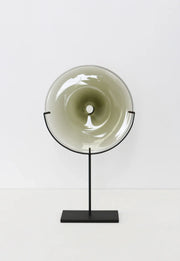 Pool Object Small 21x12 Gray Dark Oxidized Stand Sculpures