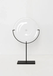 Pool Object Medium 24x18 White Dark Oxidized Stand Sculpures