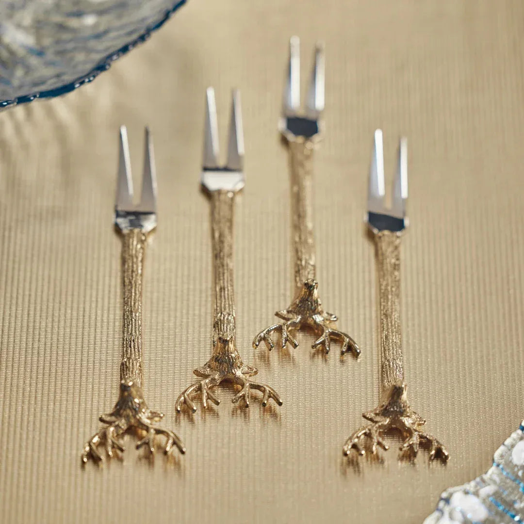 Stag Head Cocktail & Cheese Fork Set of 4 Cocktail Forks