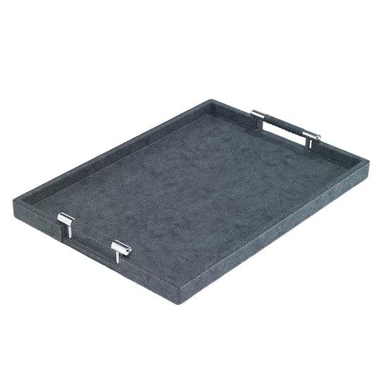 Stingray Rectangle Tray With Handles Charcoal Serving Tray