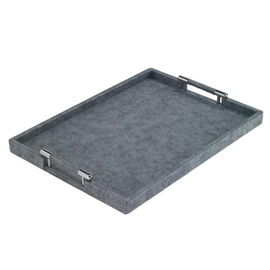 Stingray Rectangle Tray With Handles Gray Serving Tray