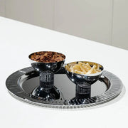 Striations Serving Tray Round Serving Tray