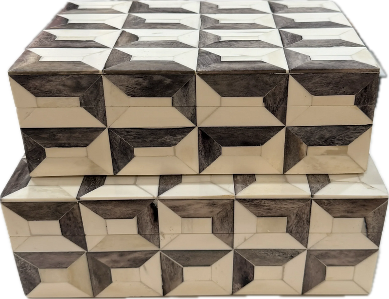 Gray Carving Box Decorative Boxes