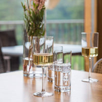 Superlative Square Edge Wine Glasses Set of 2 white wines.