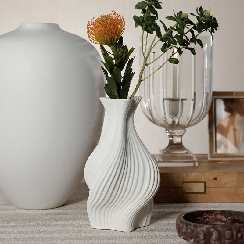 Swirling Ceramic Vase