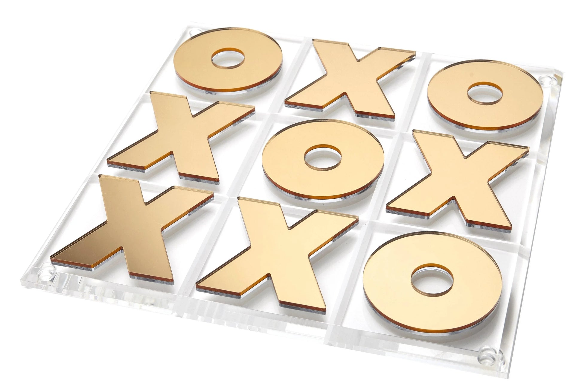 TIC-TAC-TOE Reversible Mirror Gold & Silver Decor