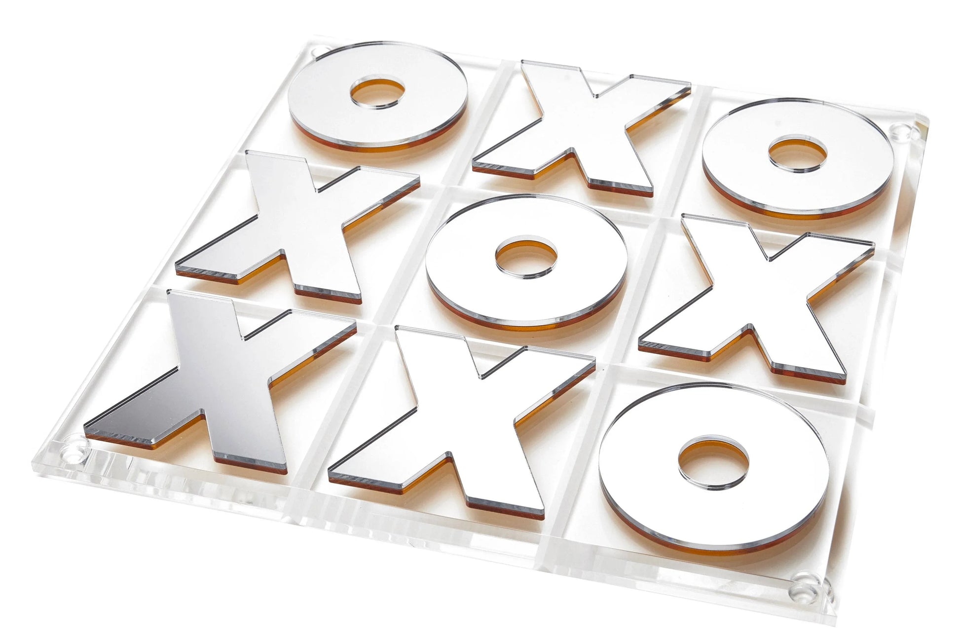 TIC-TAC-TOE Reversible Mirror Gold & Silver Decor
