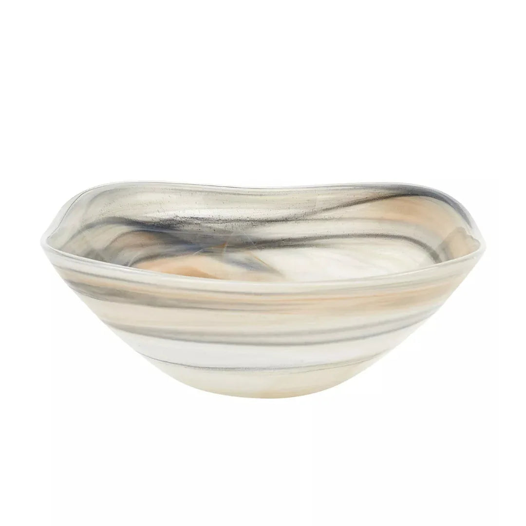 Alabaster Square Bowl Taupe Decorative Bowls