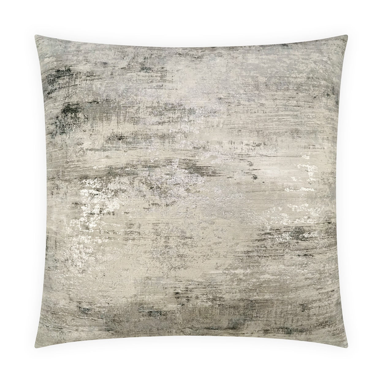 Textured gray pillow on a white background