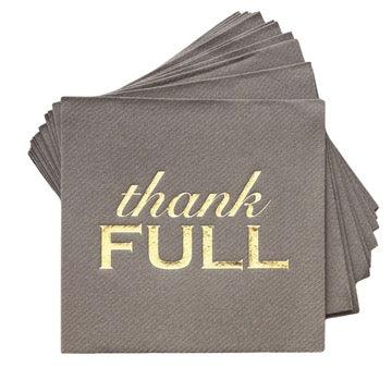 Thanksgiving Cloth-Like Cocktail Napkins Thankfull Cocktail Napkins