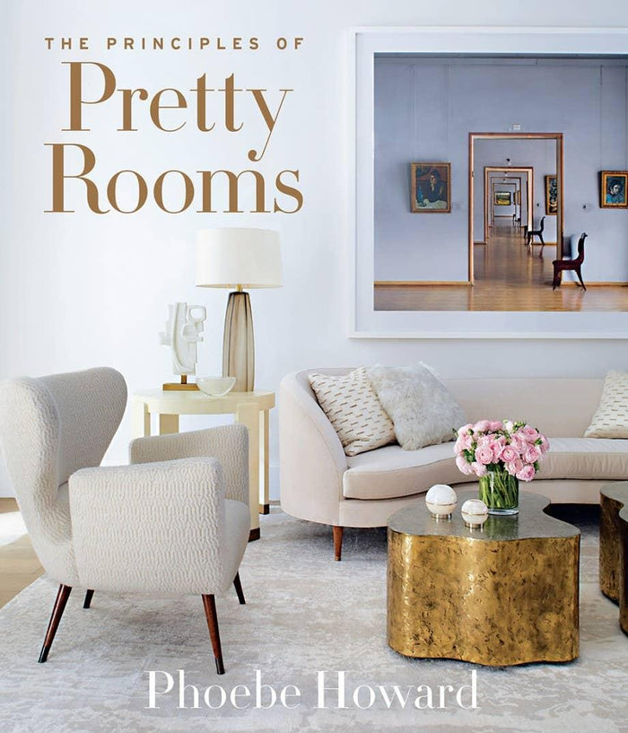 The Principles of Pretty Rooms Books
The Principles of Pretty Rooms by Phoebe Howard interior design book featuring elegant traditional living rooms.