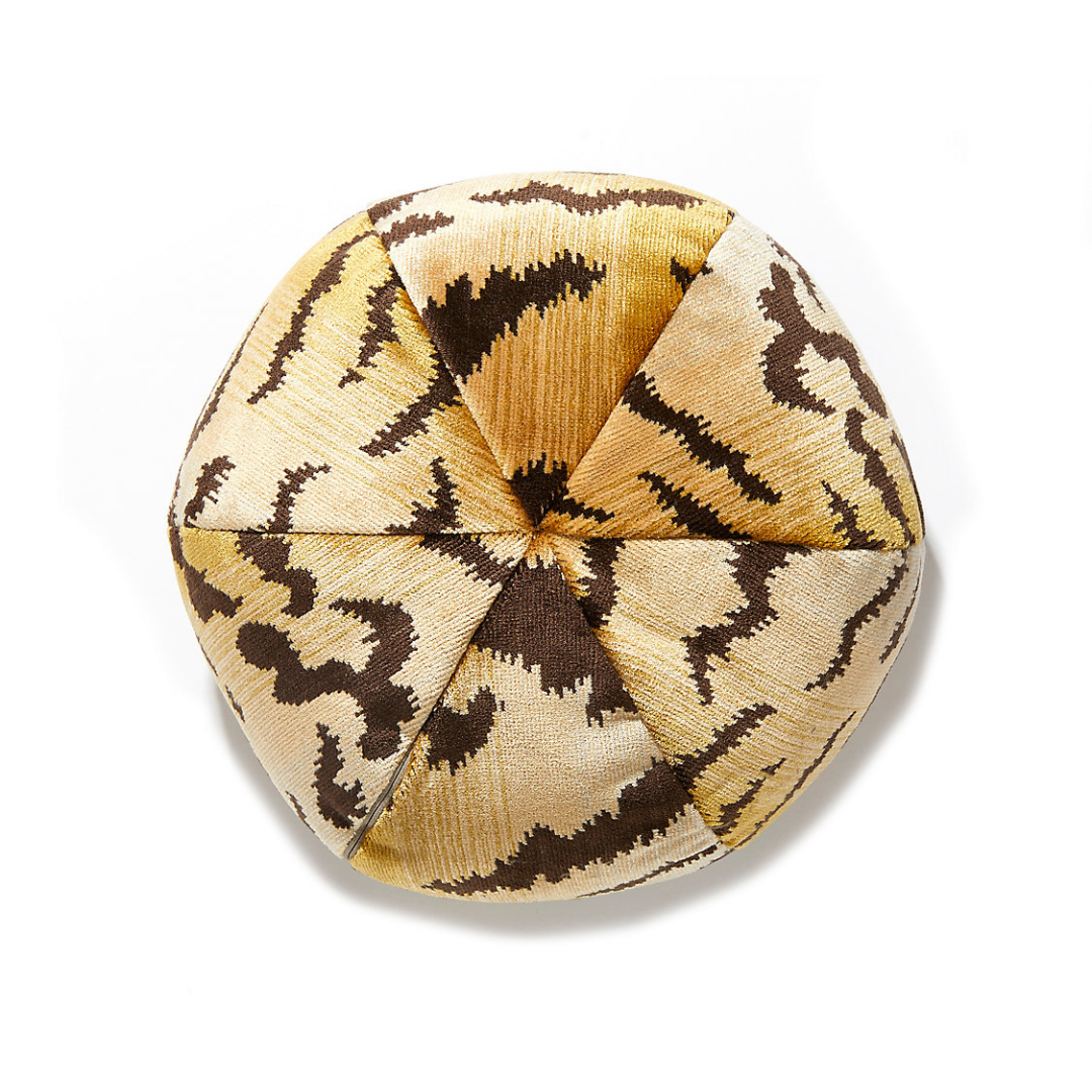 Scalamandre Tigre Gold & Black Sphere Pillow