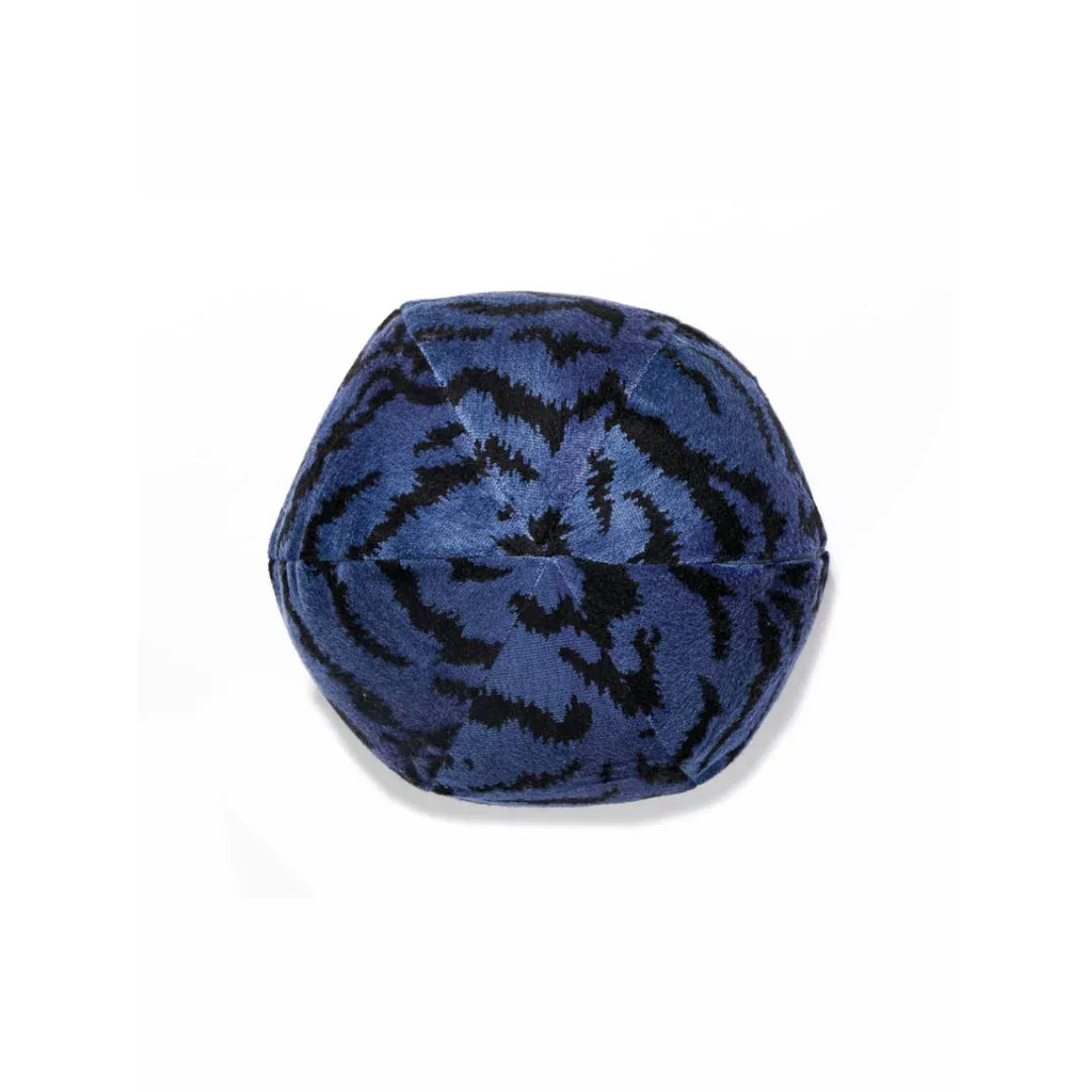 Scalamandre Tigre Blue & Black Sphere Pillow Throw Pillows