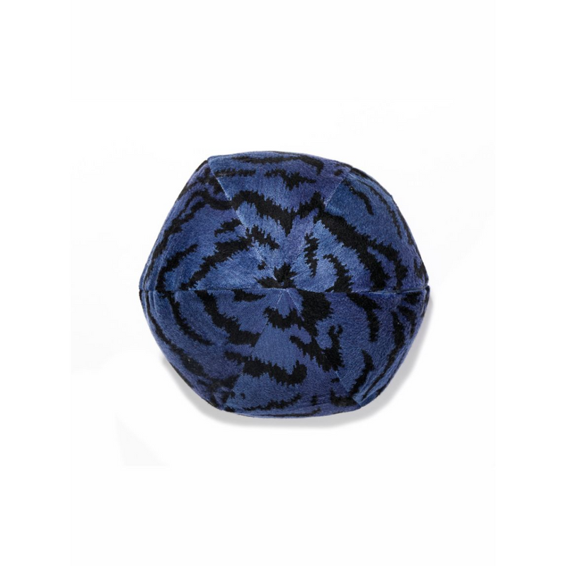 Scalamandre Tigre Blue & Black Sphere Pillow