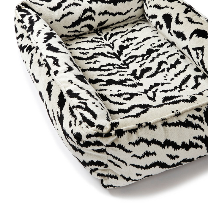 Tigre Dog Bed Small - Off White/Black