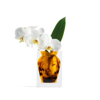 Tortoise Hand-Poured Acrylic Resin Henry Bud Vase. 