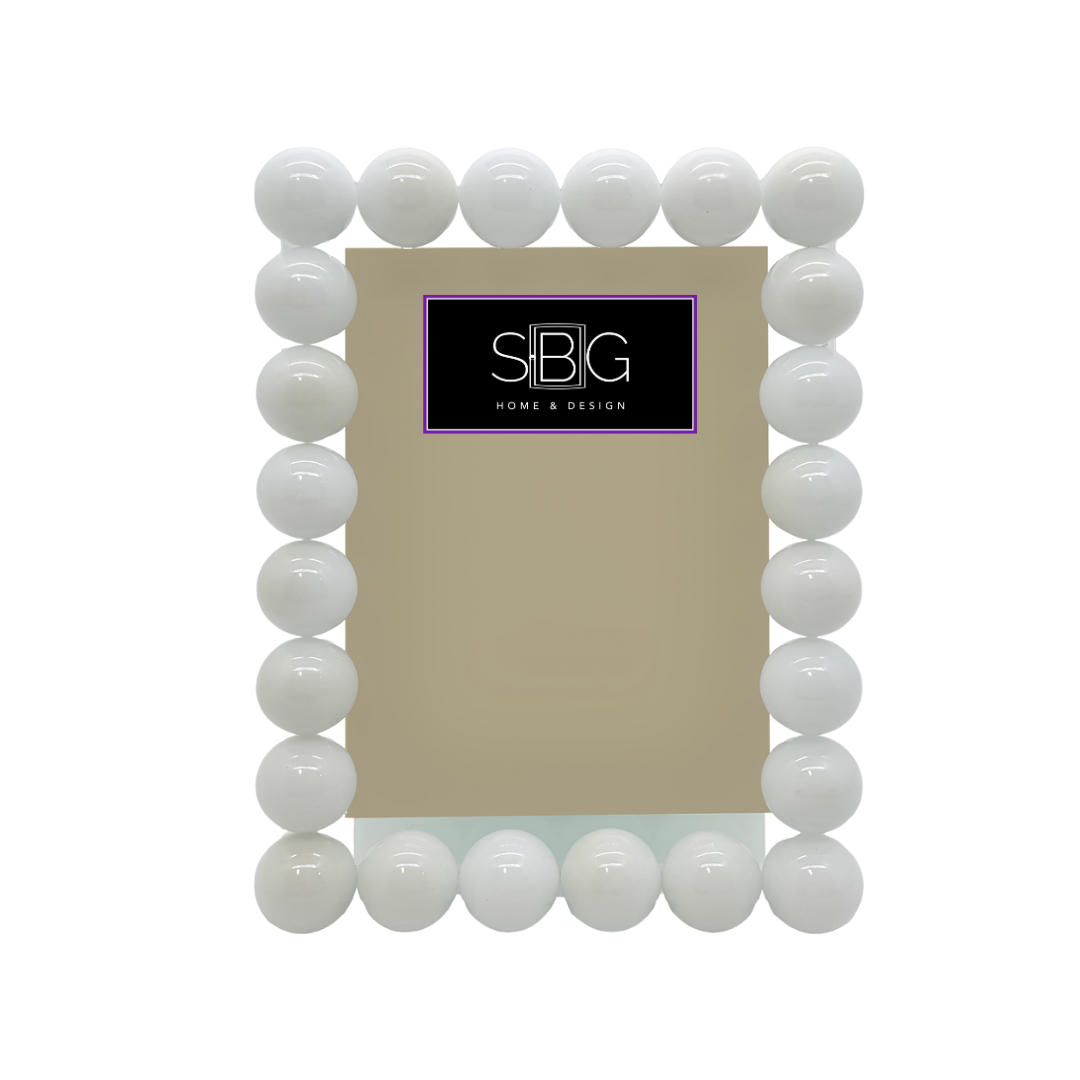 White Bubble Picture Frame