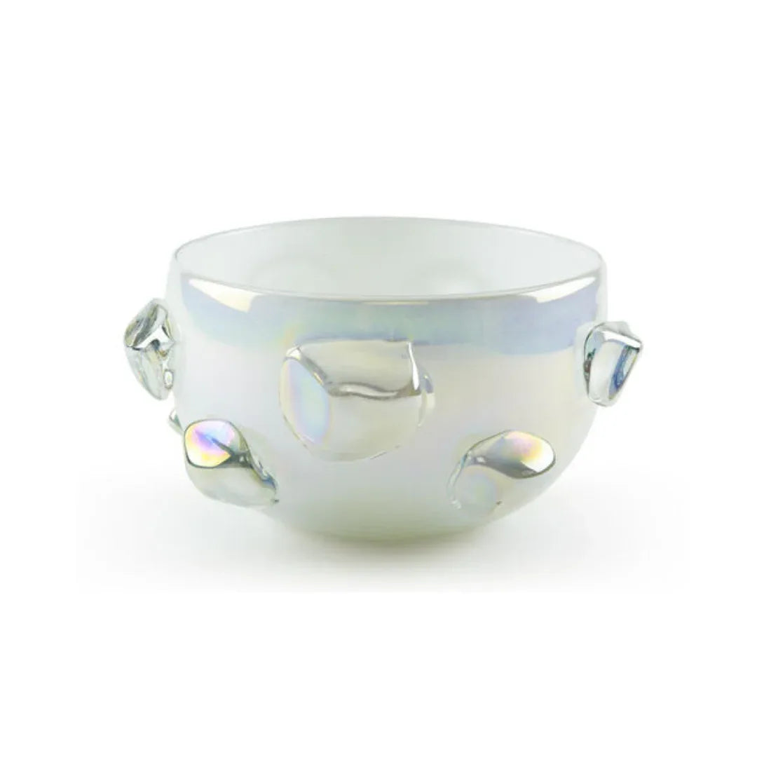 Ice White Glass Bowl Decor