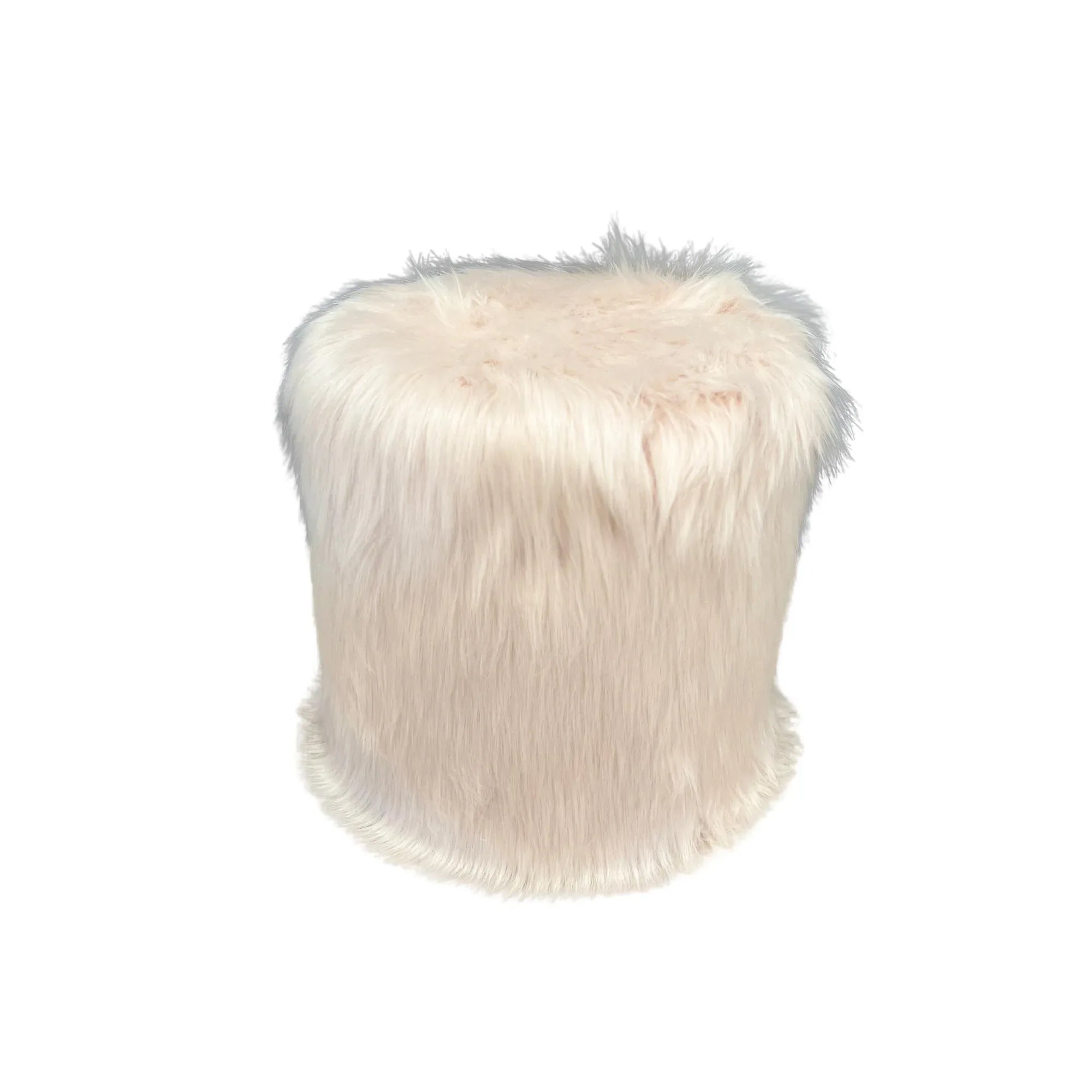 Faux Fur Pouf Blush Furniture