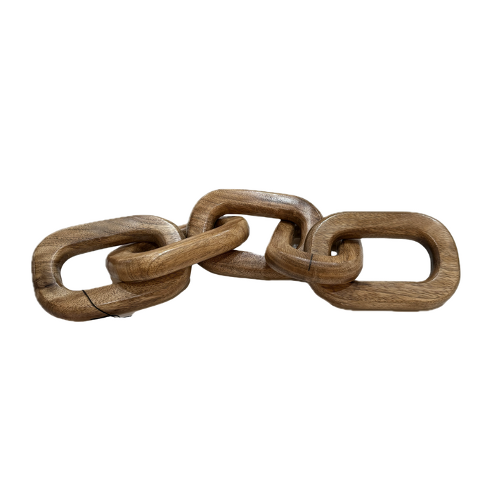 Wooden Decorative Chain Burnt Finish