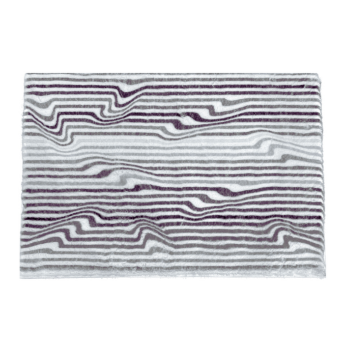 Spectrum Warp Black White Rectangle Cloud Rug