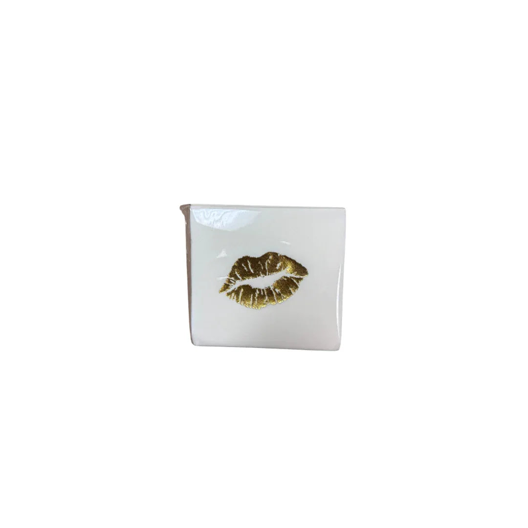 Cloth Like Cocktail Napkins with Gold Lips