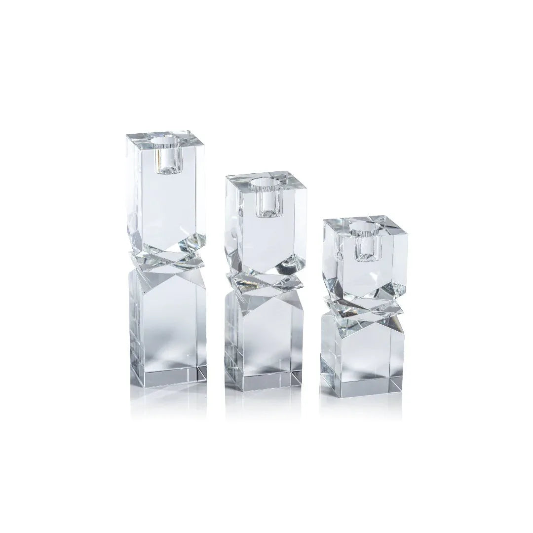 Vienna Crystal Clear Candleholder Votives, Hurricanes & Candleholders