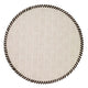 Whipstitch Round Vinyl Placemats with Leather Trim