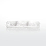 Everyday 3 Part Tray Large White Swirl Serving Tray