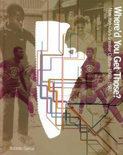 Book cover with black and white photos of people and colorful abstract design