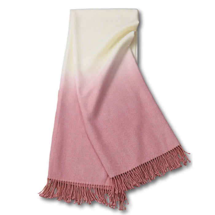 Dip-Dyed Throw Dusty Rose Throws