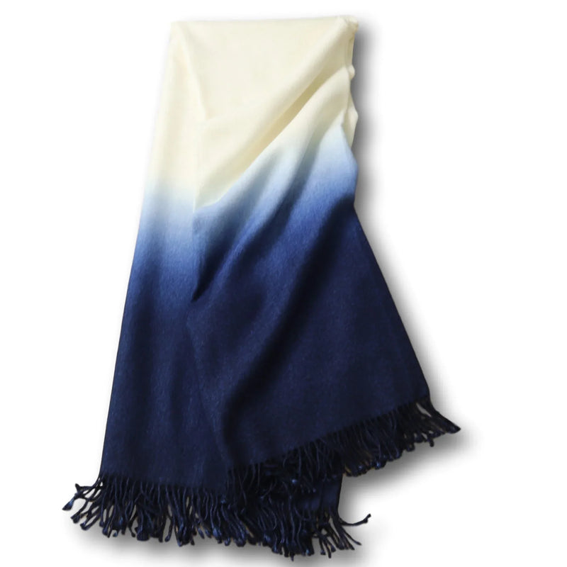 Dip-Dyed Throw Indigo Throws