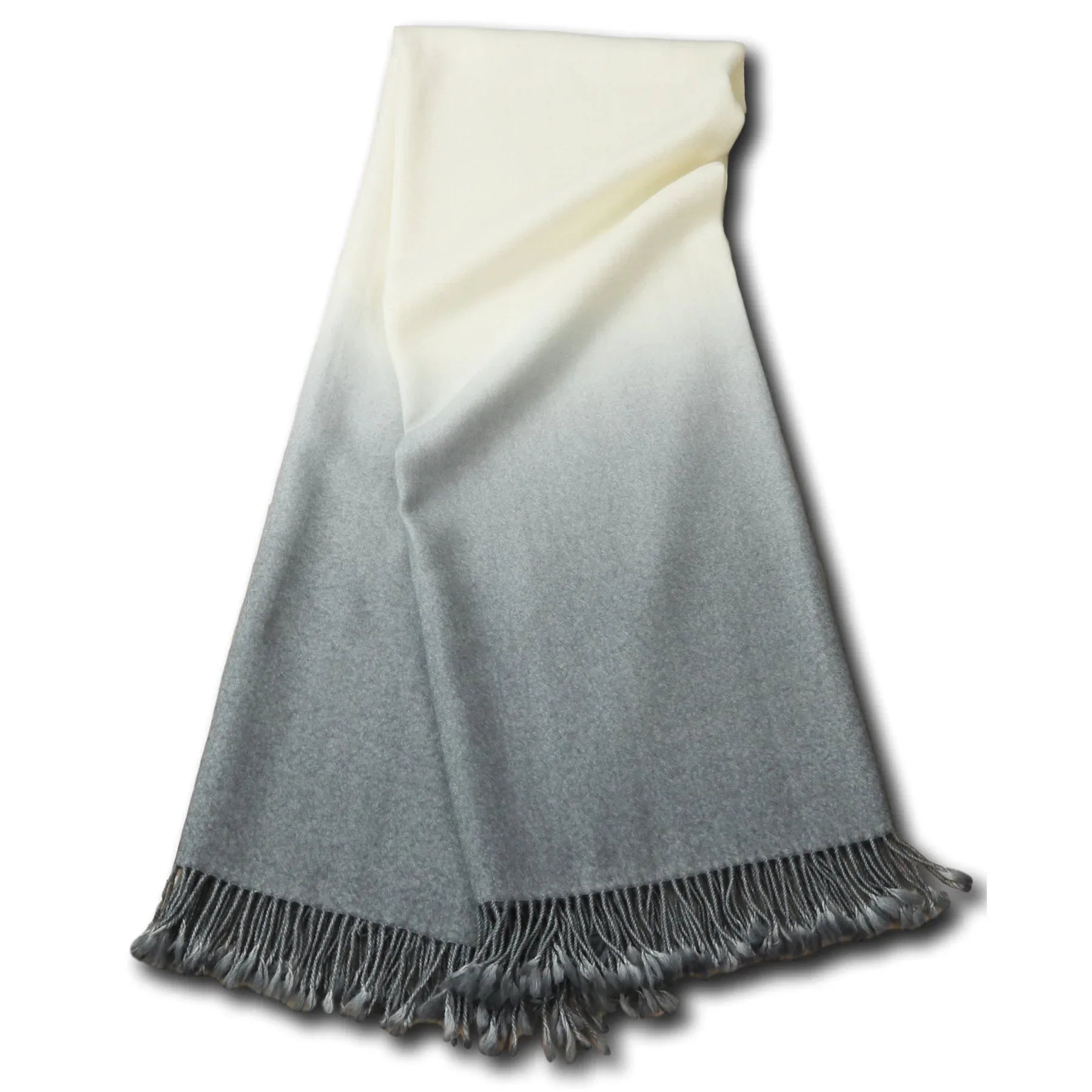 Dip-Dyed Throw Light Grey Throws