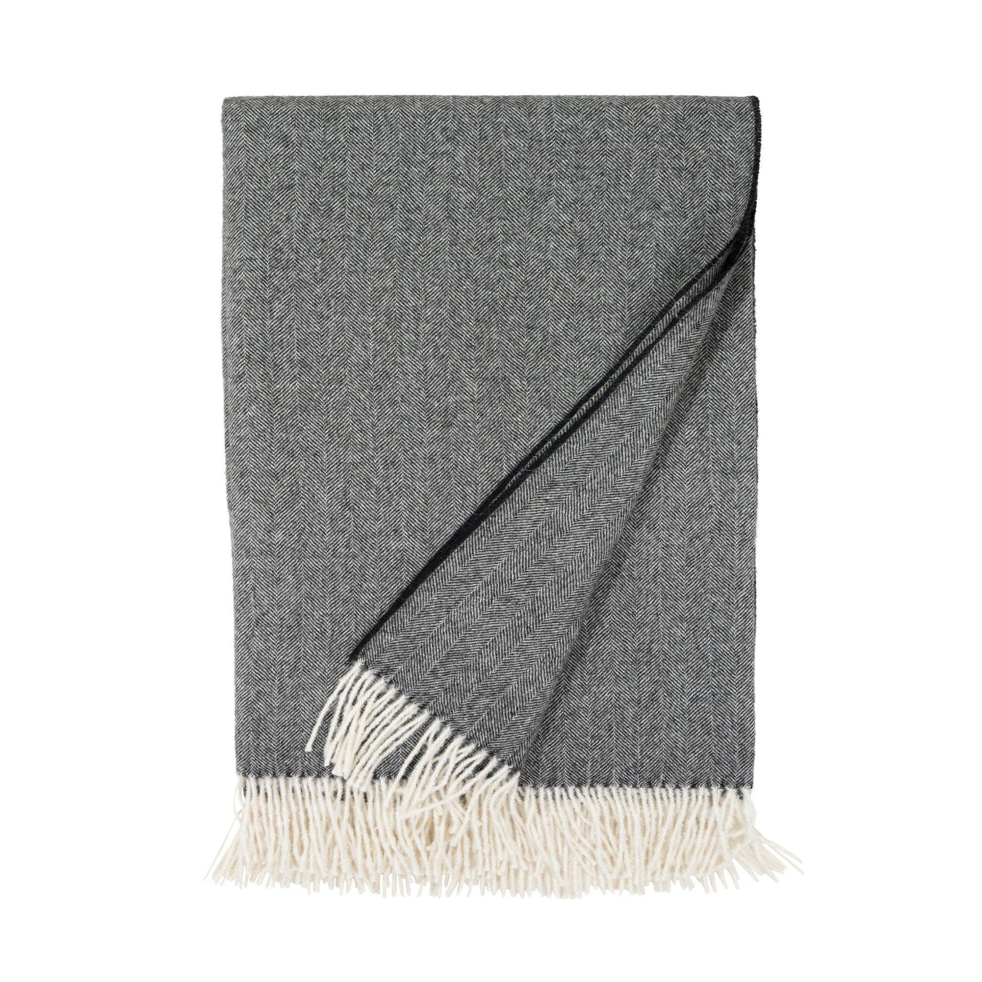 Madison Throw Herringbone Black Herringbone Throws