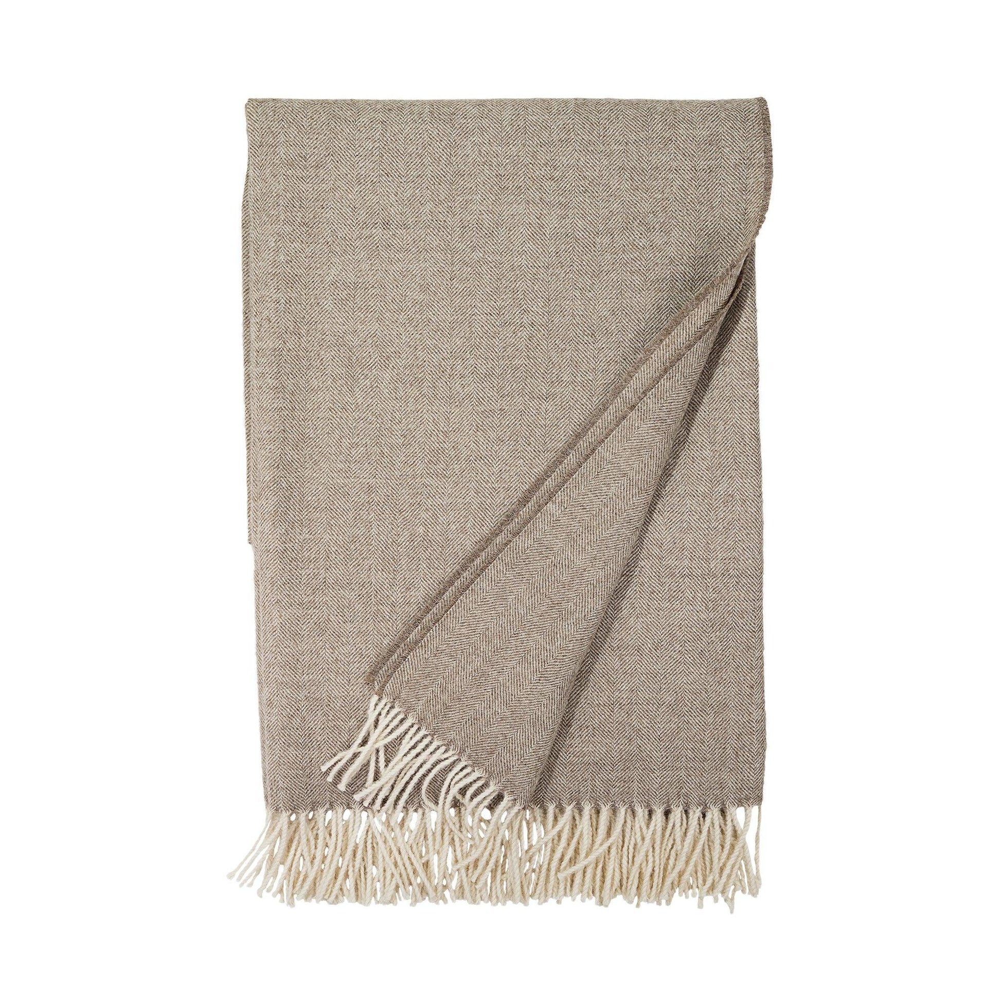 Madison Throw Herringbone Fawn Herringbone Throws