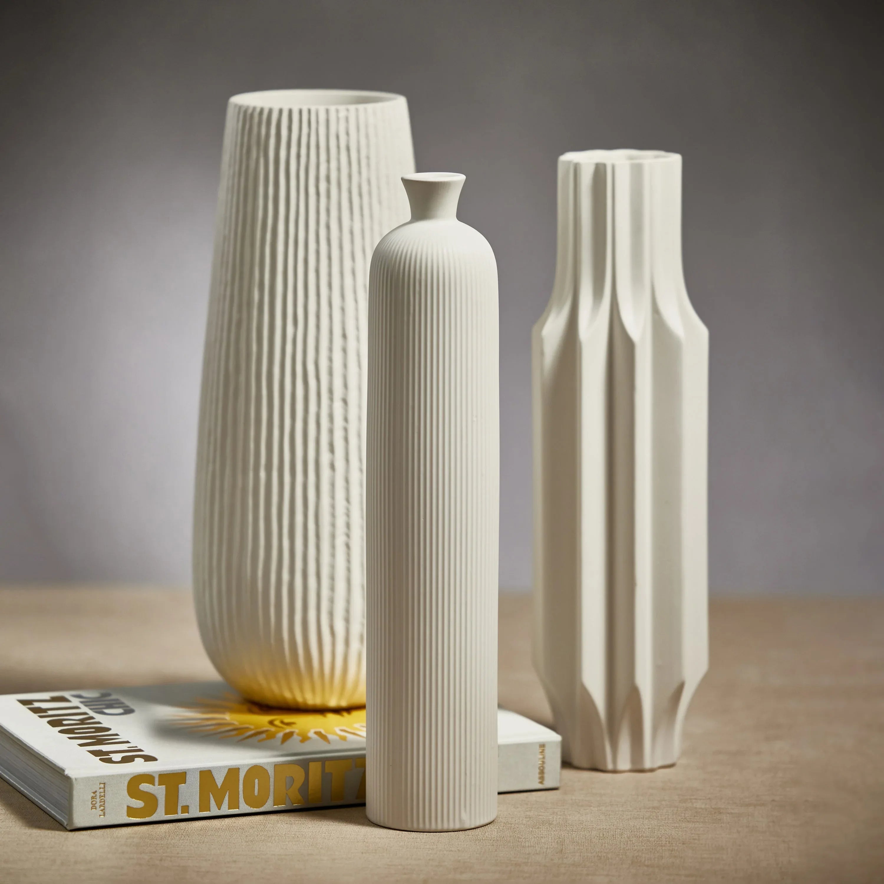 Izu Ceramic Vase White Decorative Vases