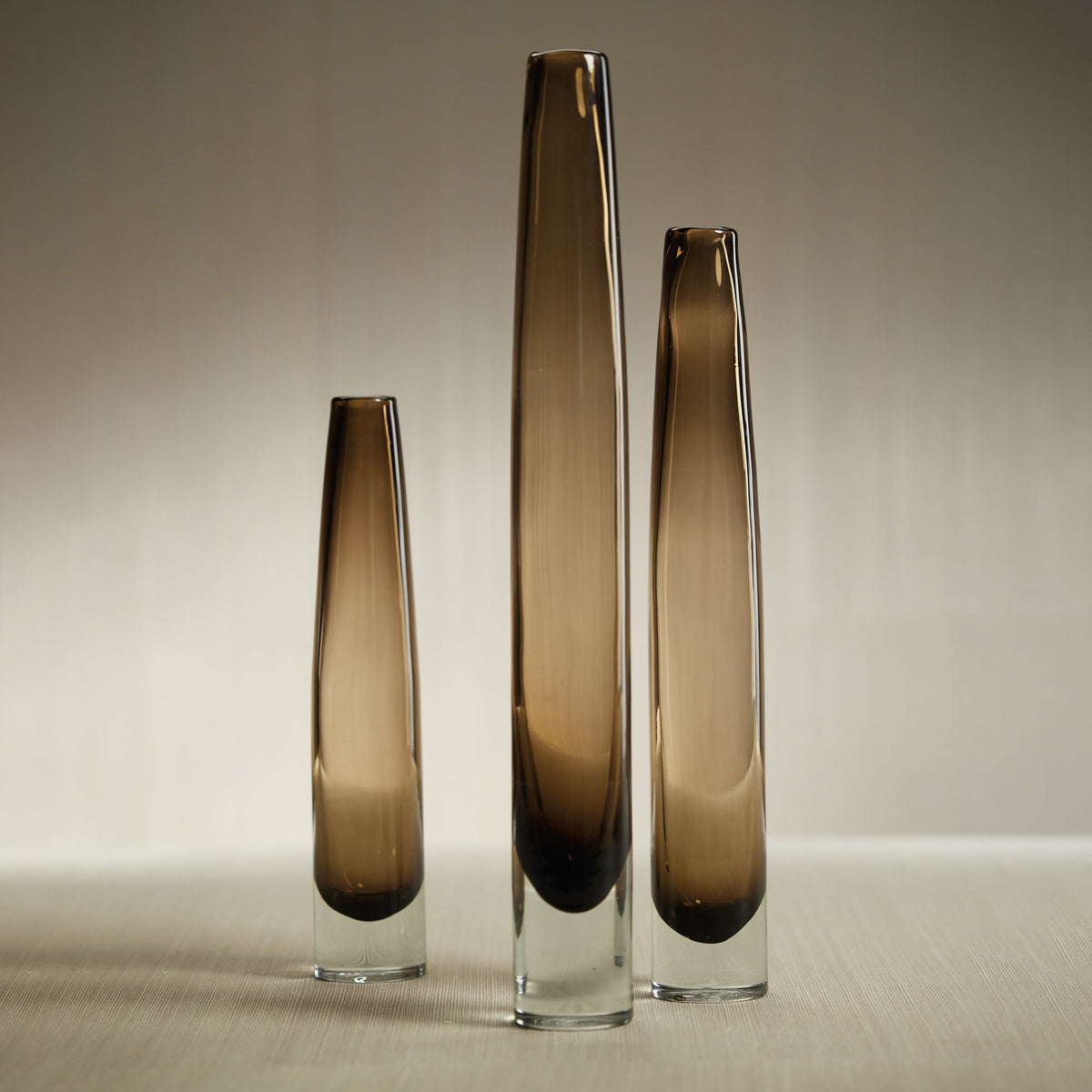 Timeo Slim Glass Vase - Taupe