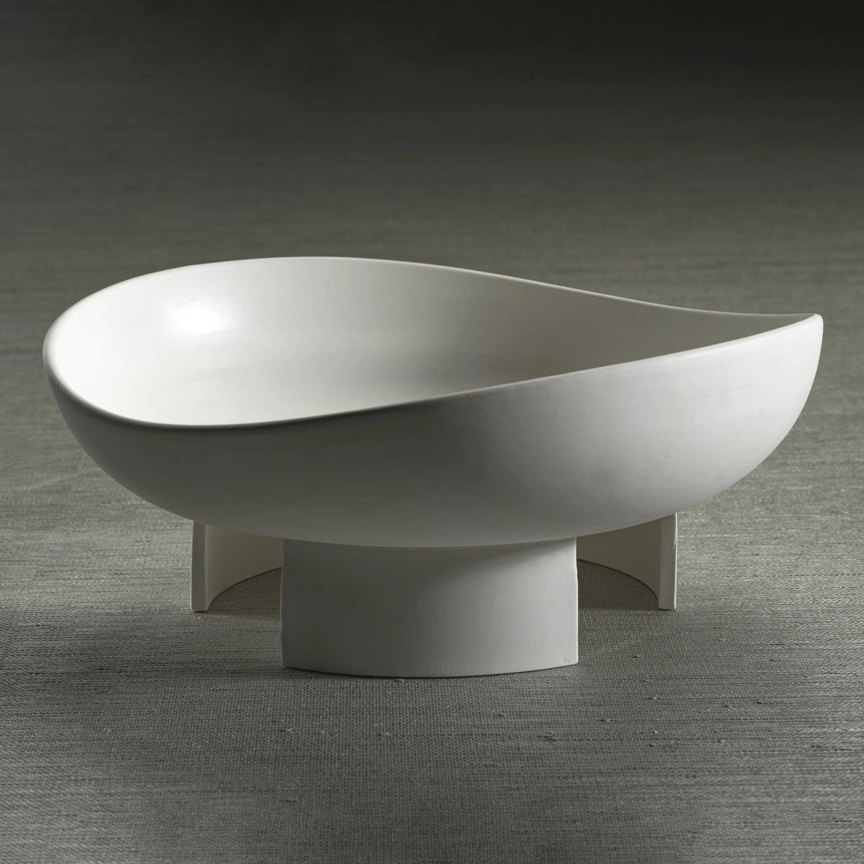 Kutani Ceramic Bowl - Matt White Decorative Bowls