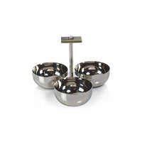 Bradley Condiment Set with Horn Trim & Nickel