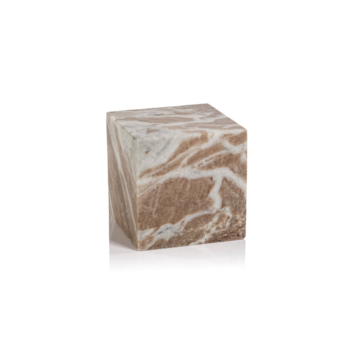 Arabescato Marble Bookend Cube