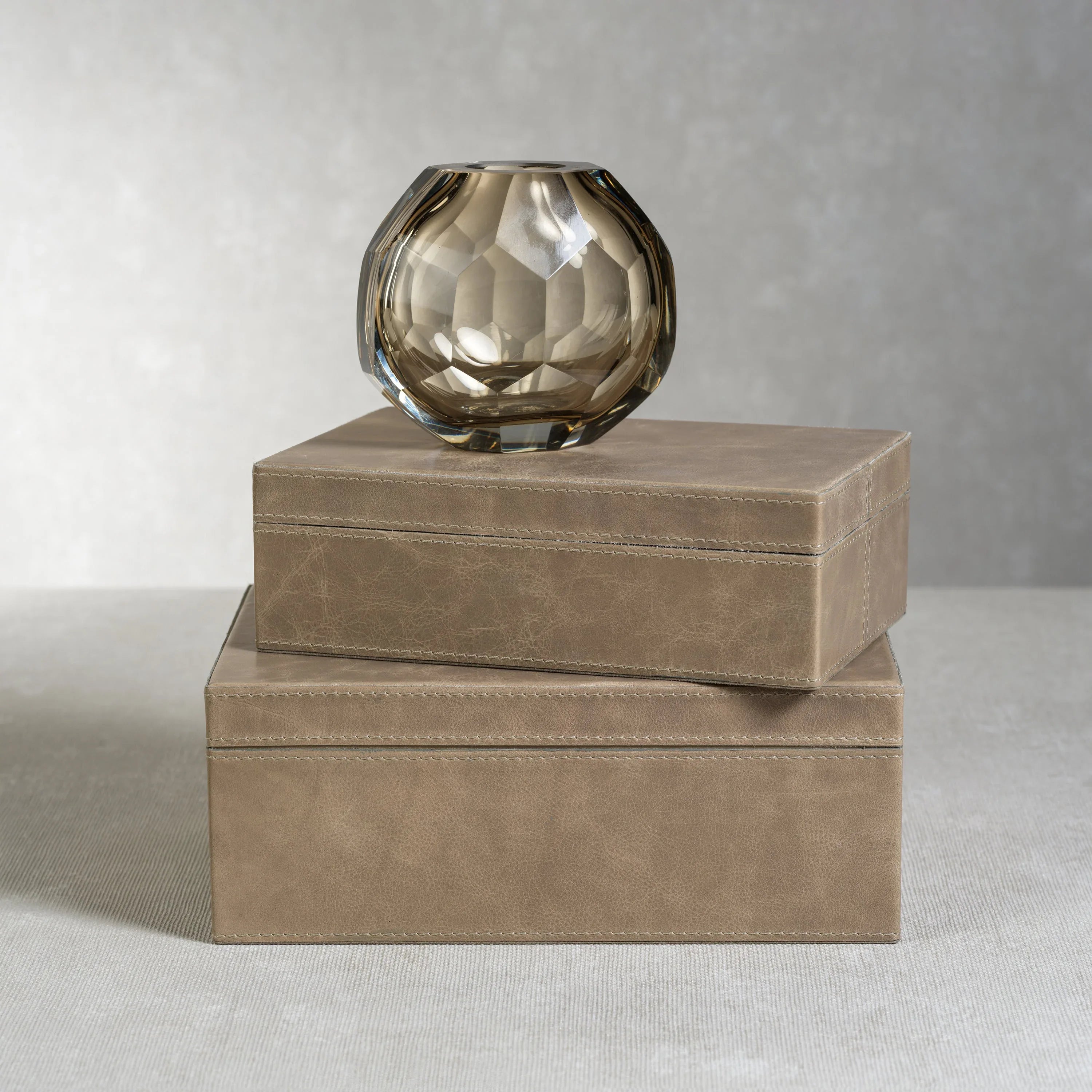 Tate Mink Leather Box Decorative Boxes