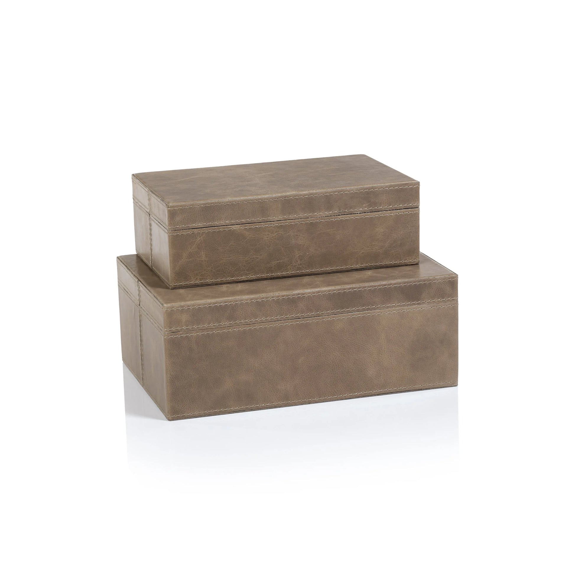 Tate Mink Leather Box Decorative Boxes