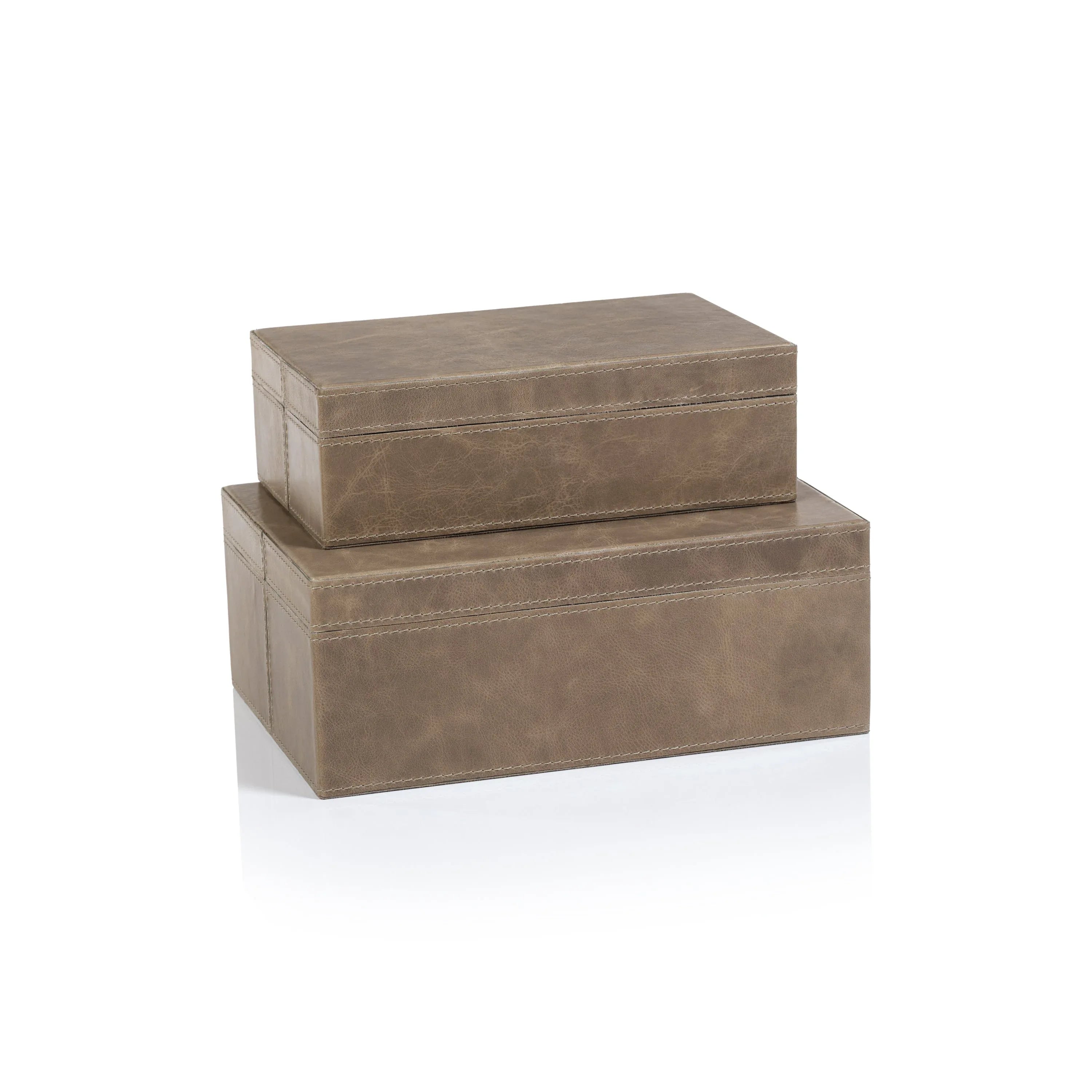 Tate Mink Leather Box Decorative Boxes