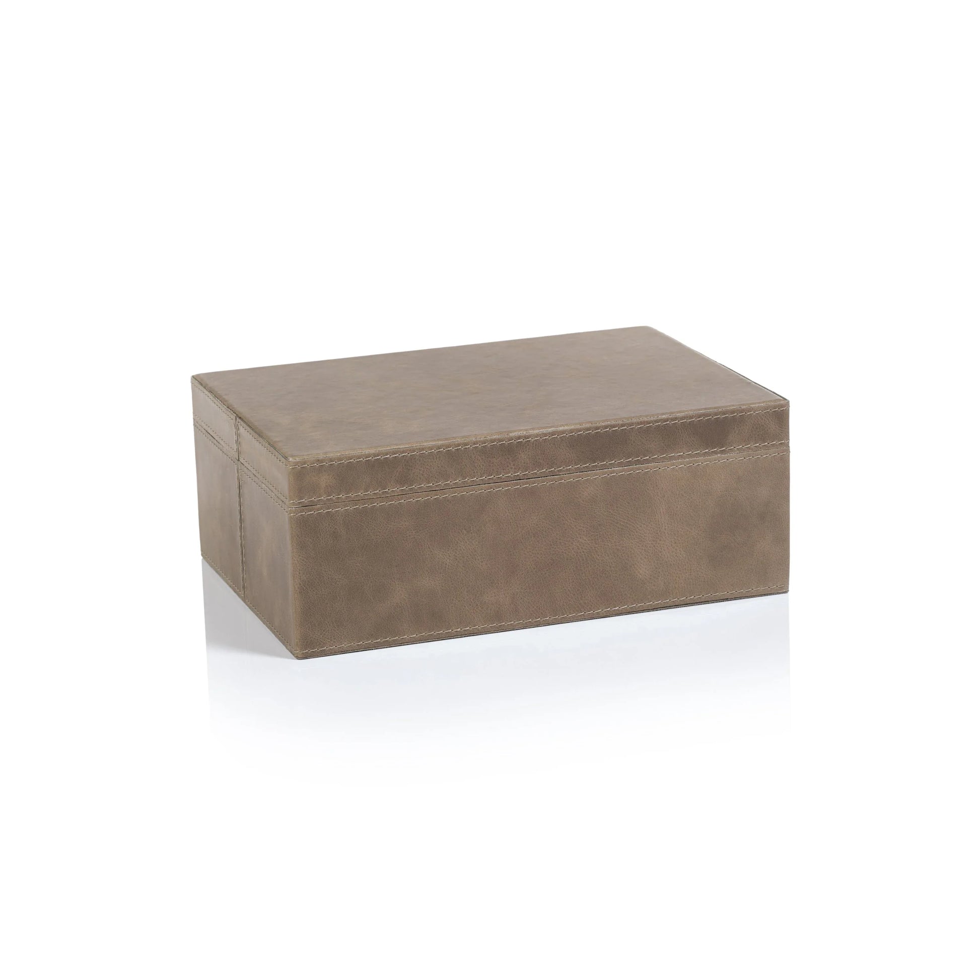 Tate Mink Leather Box Large Decorative Boxes