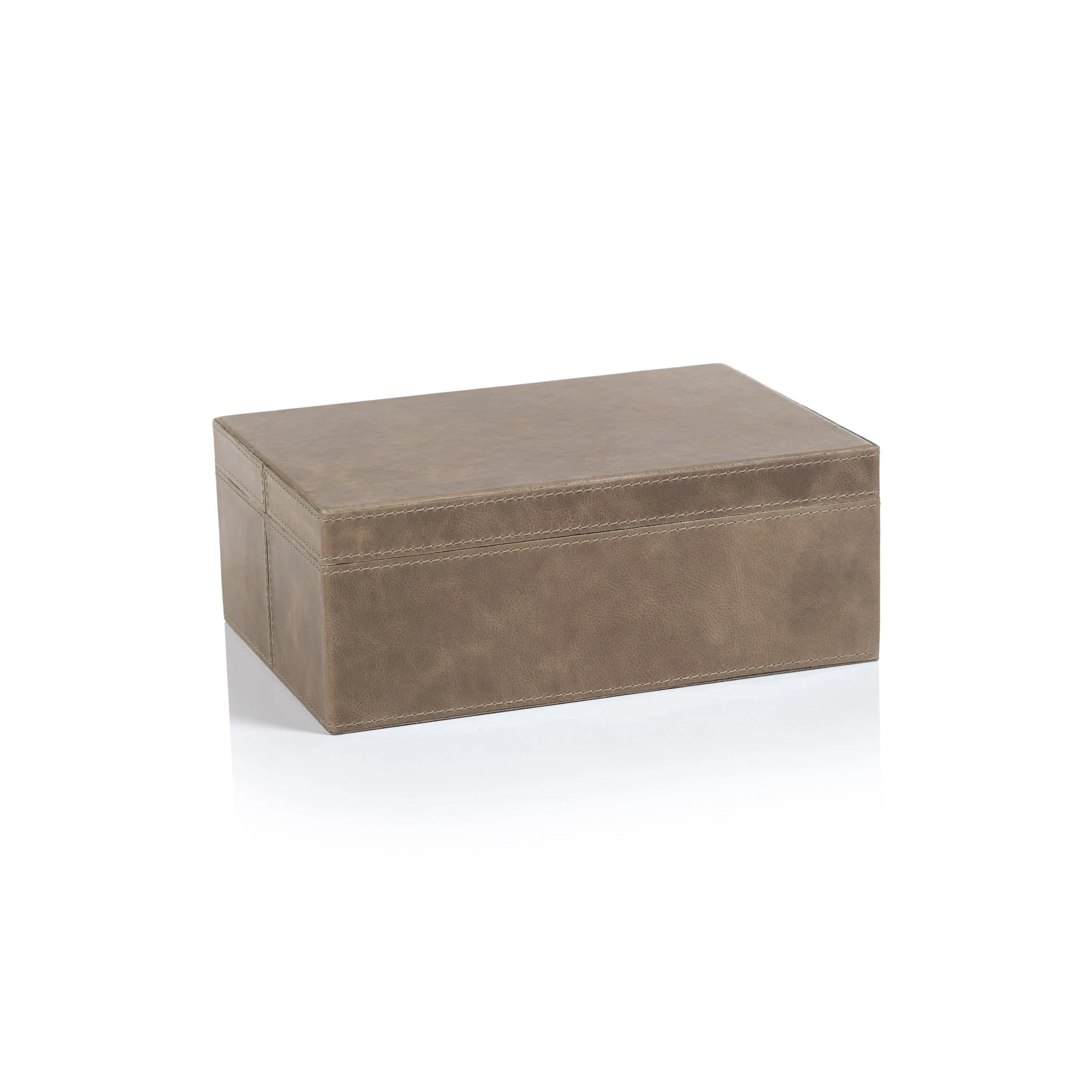 Tate Mink Leather Box Large Decorative Boxes
