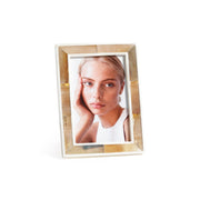 Haven Brown Horn White Bone Border Frame