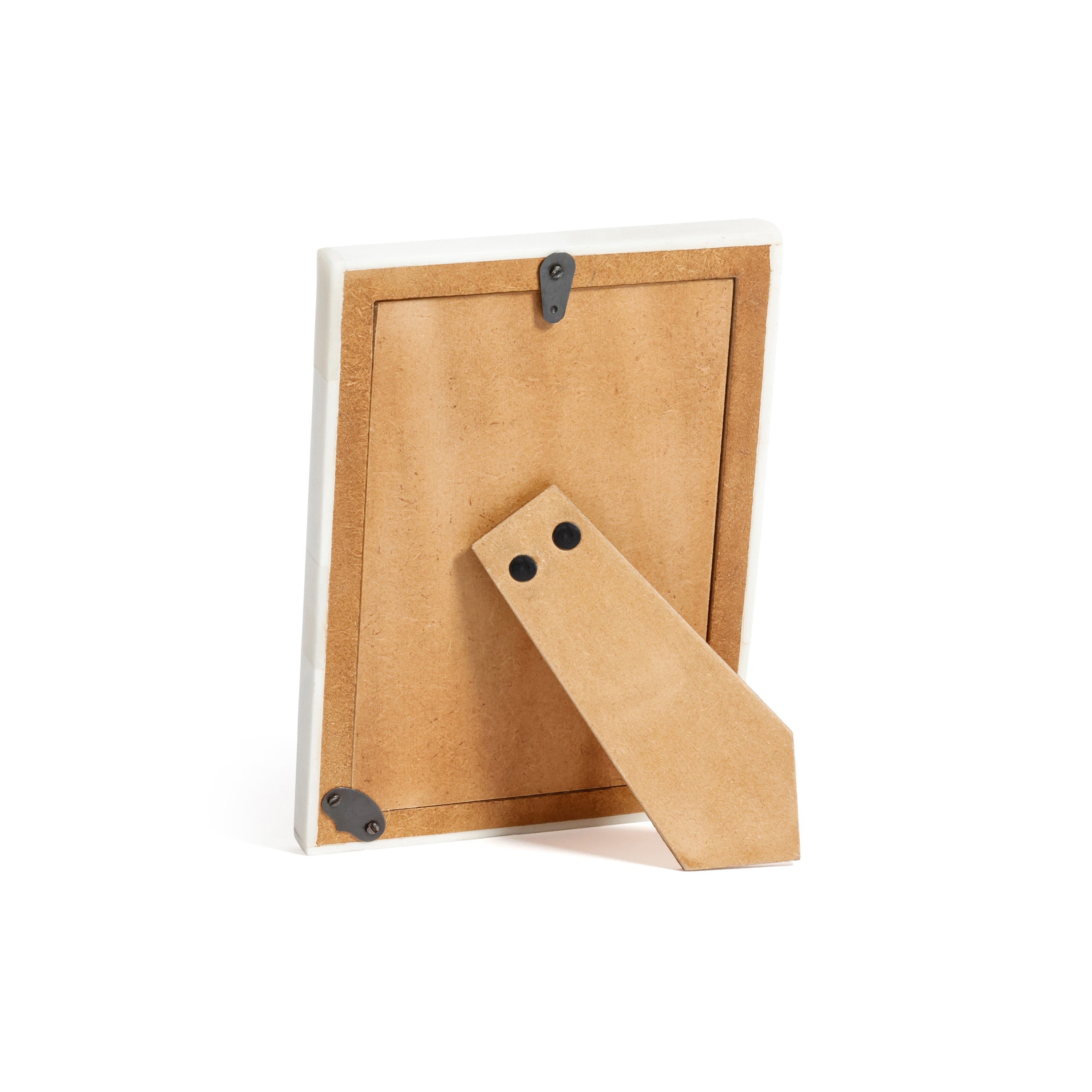 Haven Brown Horn White Bone Border Frame