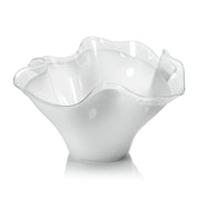 White Petala Glass Bowl Large Decorative Bowls